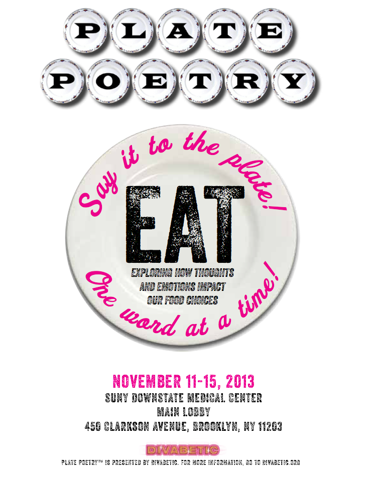 Poster promoting the Plate Poetry Exhibition at Downstate Medical Center.