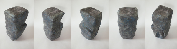 Sequence of Views of Small Rock Tower • 7in x 7in x 14in • Paper Mache• 2013