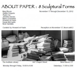Invitation to About Paper: 8 Sculptural Forms