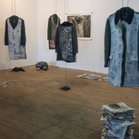 'Coats' • 2014 • Wool, Paper Mache, Newsprint, Ink Jet Photograph