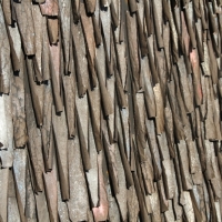 "Cladding" • 2015 • Roofing Paper, Acrylic, Chalk
