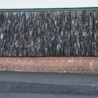 "Cladding" • 2015 • Roofing Paper, Acrylic, Chalk