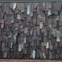 "Cladding" • 2015 • Roofing Paper, Acrylic, Chalk